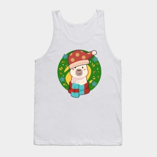 Llamas Christmas Graphic Santa Funny Ugly Sweater Llamas Tank Top